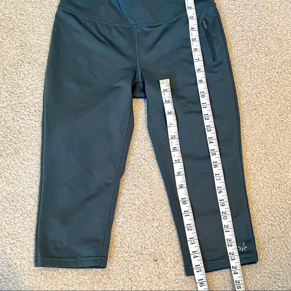 ATHLETA Workout Capri Spandex Leggings With Zippered Pocket—SZ. SMALL - Picture 10 of 12